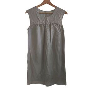 Cynthia Vincent Silk Gray Lurex Mini Dress
